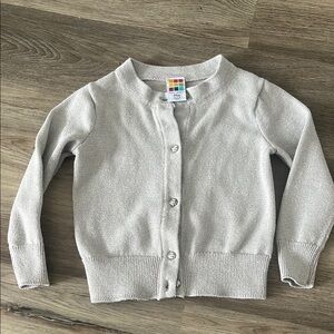 Silver Button-Up Cardigan